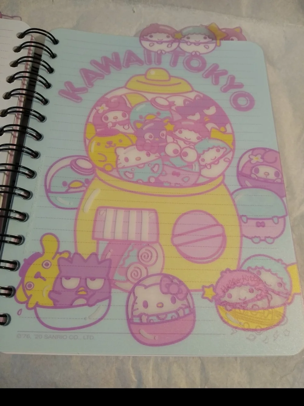 Sanrio Kawaii Tokyo Purple Spiral Notebook Journal Gachapon Design New